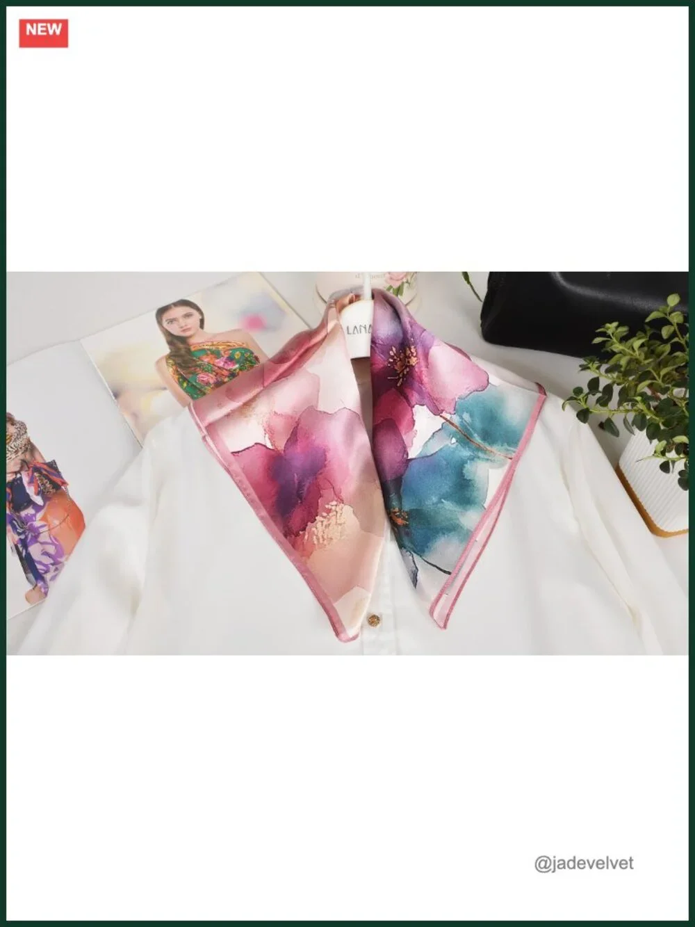 100% Mulberry Silk Neck Scarf 21